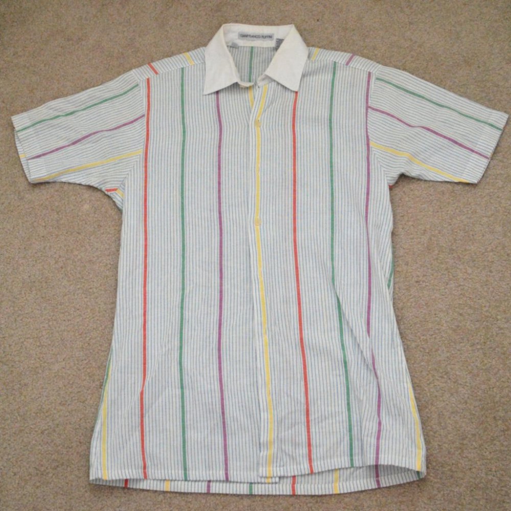 Vintage striped men's button-down
